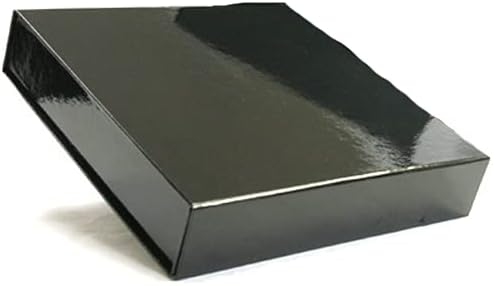 2 Pack Black Hard Gift Box with Magnetic Closure Lid 7" x 5" x 1.6" Rectangle Boxes For Gifts With Black Glossy Finish (Black, 2 Boxes)-NeatNest