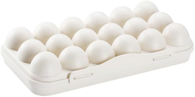 Deviled Egg Containers with Lid: 2pcs Egg Container Stackable Egg Holder Countertop Portable Egg Dispenser Plastic Storage Bins for Fridge Organization