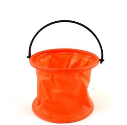 Collapsible Water Bucket, Collapsible Bucket with Handle, Collapsible Water Bucket for Camping,Outdoor,Fishing,Cleaning (Orange)-NeatNest
