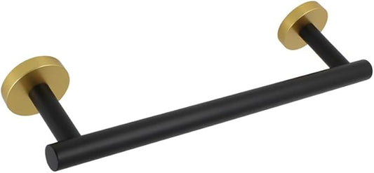 12-Inch Towel Bar Towel Rack Wall Mounted SUS 304 Stainless Steel Towel Rail Towel Rod for Bathroom Modern Style Black & Gold