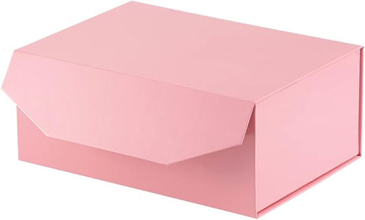 1Pcs Pink 9.5x7x4 Inch Gift Box, Small Magnetic Box with Lid Pink Small Gift Box for Bridesmaid proposal Foldable Magnetic Closure Storage Boxes-NeatNest