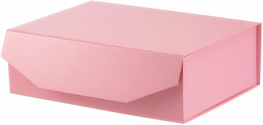 1Pcs 13x9x4 Inches Pink Gift Boxes with Lids for Presents Magnetic gift box large Gift Box for Bridesmaid Proposal，Groomsman (Glossy Pink)-NeatNest