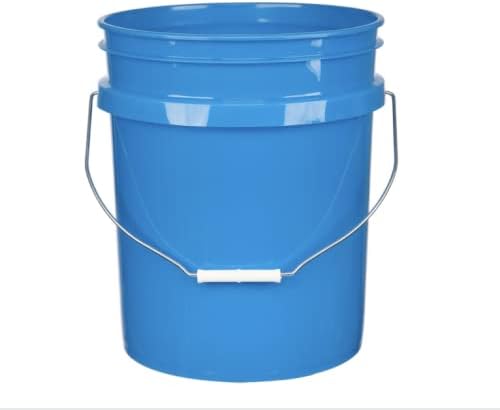 House Naturals 5 gal Blue Food Grade Bucket Pail Container with Easy snap on Lid Made in USA