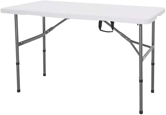 4ft Picnic Table,Folding Utility Table Portable Fold-in-Half Plastic Picnic Party Dining Camp Table with Handle for Indoor Outdoor-NeatNest