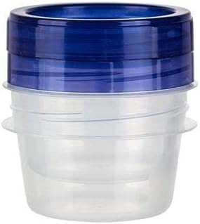 HomeyGear 6-Pack Twist Top Food Storage Containers | Leak-Proof, Airtight Storage Canisters with Screw & Seal Lids | BPA-Free, Stackable, Reusable Kitchen Essentials, Snack | 4-Ounce
