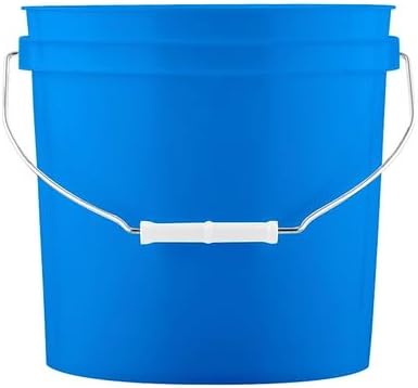 House Naturals 2 Gallon Blue Food Grade - BPA Free - Made in USA Bucket Pail with White Screw On Lid