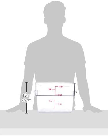 Cambro 12SFSCW135 Camwear Polycarbonate Square Food Storage container, 12 Quart-NeatNest