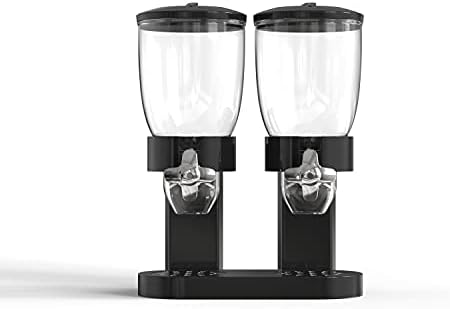 Dual Food Dispenser - Dry Food Dispenser Perfect As A Candy, Nuts, Rice, Granola, Cereal & more Dispenser. Dispenses 1 Ounce Per Twist! Stores Food, and Keeps Your Food fresh!-NeatNest