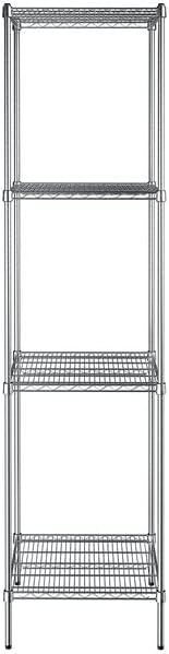 24" x 24" NSF Chrome 4-Shelf Kit with 96" Posts, Heavy Duty Storage Shelving, Wire Shelving Kit, NSF Commercial Storage Rack Unit