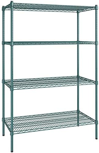 21" x 42" NSF Green Epoxy 4-Shelf Kit with 64" Posts, Heavy Duty Storage Shelving, Wire Shelving Kit, NSF Commercial Storage Rack Unit