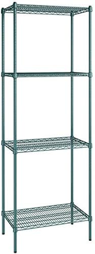 18" x 30" NSF Green Epoxy 4-Shelf Kit with 86" Posts, Heavy Duty Storage Shelving, Wire Shelving Kit, NSF Commercial Storage Rack Unit