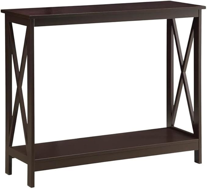 Convenience Concepts Oxford Console Table 39.5" - Sofa Table with Storage Shelf, Transitional Entryway Hall Table for Living Room and Bedroom, Display Foyer Table, Espresso-NeatNest