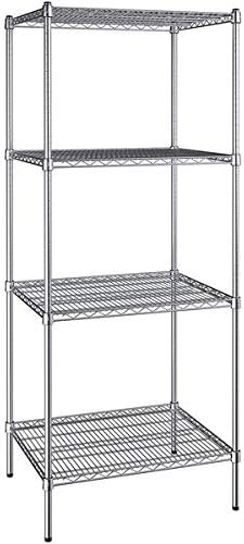 24" x 30" NSF Chrome 4-Shelf Kit with 74" Posts, Heavy Duty Storage Shelving, Wire Shelving Kit, NSF Commercial Storage Rack Unit