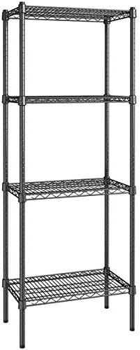 14" x 24" NSF Black Epoxy 4-Shelf Kit with 54" Posts, Commercial Storage Rack Unit, Heavy Duty Storage Shelving, Wire Shelving Kit, Adjustable Rack Strong Steel, Multipurpose Wire Shelf
