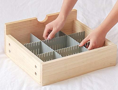 8pcs DIY Plastic Drawer Organizer Adjustable Drawer Dividers for Home Tidy Closet, Socks, Underwear, Office School Supplies, Kitchen Utensil Tools (Grey)-NeatNest