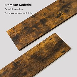 DINZI LVJ Long Wall Shelves, 47.3 Inch Large Floating Shelves Set of 4, Wide Display Shelf Wall Mounted with Brackets, Easy Hanging for Living Room, Toilet, Office, Bedroom, Rustic Brown-NeatNest