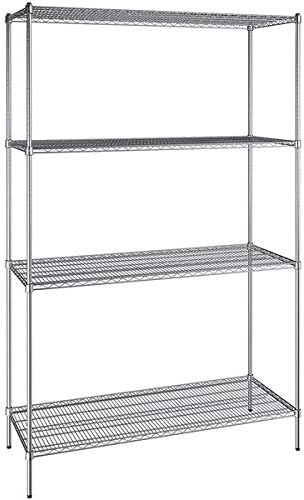 24" x 60" NSF Chrome 4-Shelf Kit with 96" Posts, Heavy Duty Storage Shelving, Wire Shelving Kit, NSF Commercial Storage Rack Unit