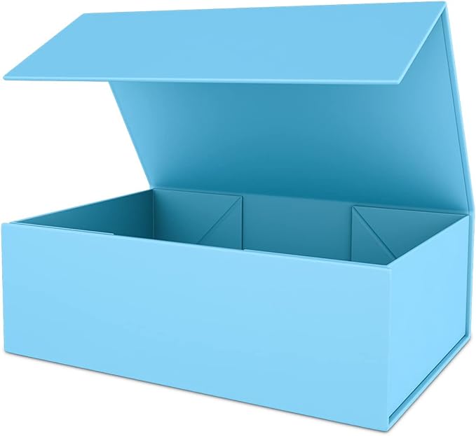 Blue Gift Box 12" x 6" x 4" with Magnetic Closure Lid Gifts Boxe for Presents,Bridesmaid Gifts Boxes,Cute Box,Birthday Gift Boxe,Luxury for Gifts Packaging, Magnetic Gift Boxes for Wrapping Gifts (Blue)-NeatNest
