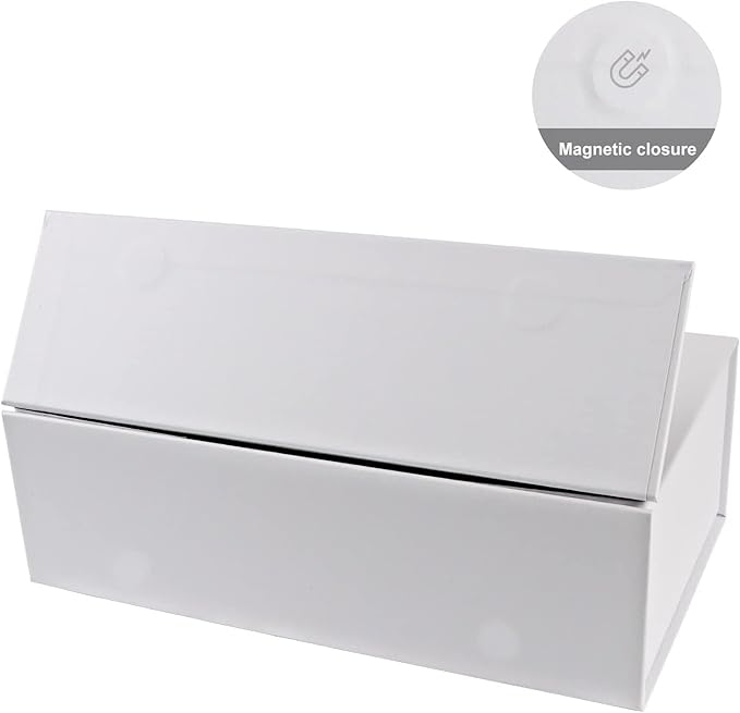 Gift Boxe 12" x 6" x 4" with Magnetic Closure Lid Gift Boxes for Presents,Bridesmaid Gifts Box,Cute Box,Birthday Gift box,Luxury for Gift Packaging, Magnetic Gift Box for Wrapping Gifts (White/5PCS)-NeatNest