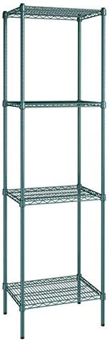 18" x 24" NSF Green Epoxy 4-Shelf Kit with 86" Posts, Heavy Duty Storage Shelving, Wire Shelving Kit, NSF Commercial Storage Rack Unit