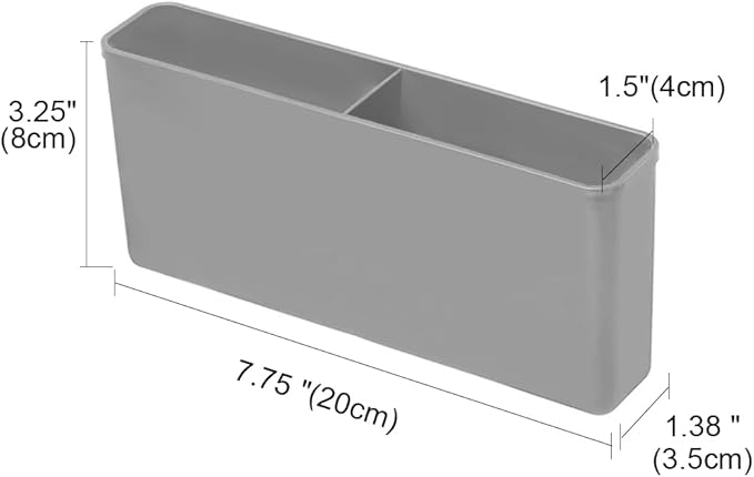 SANNO Plastic Utensil Silverware Storage Holder Caddy,Fit Kitchen Sink Drying Rack, Microfiber Dish Mat, Dish Drying Mat (Gray)-NeatNest