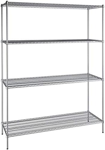 24" x 72" NSF Chrome 4-Shelf Kit with 96" Posts, Heavy Duty Storage Shelving, Wire Shelving Kit, NSF Commercial Storage Rack Unit