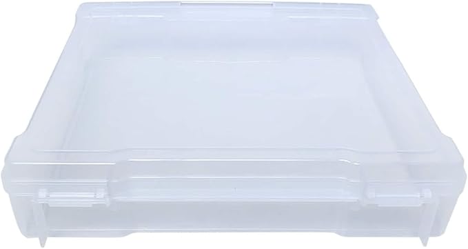 12” x 12” Plastic Scrapbook Storage Case by Simply Tidy- Portable Case for Documents, Papers, Sewing, Crafts - 1 Pack