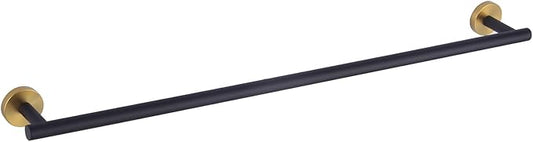 GERZWY Black & Gold Towel Bar, 30 Inch Stainless Steel Bathroom Wall Mounted Towel Rail, Hand Towel Holder AG1101C75-BD