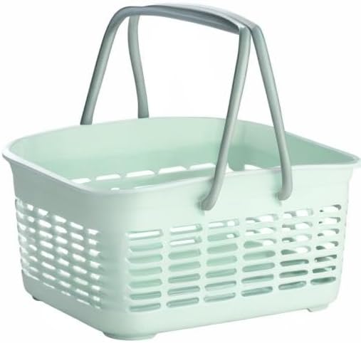 ALINK Plastic Shower Caddy Basket with Handle, Portable Organizer Storage Basket for College Dorm, Bathroom, Kitchen - Blue