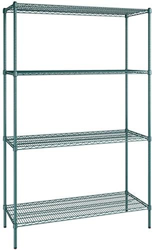 21" x 54" NSF Green Epoxy 4-Shelf Kit with 86" Posts, Heavy Duty Storage Shelving, Wire Shelving Kit, NSF Commercial Storage Rack Unit