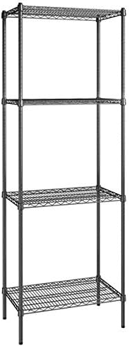 18" x 30" NSF Black Epoxy 4-Shelf Kit with 86" Posts, Heavy Duty Storage Shelving, Wire Shelving Kit, NSF Commercial Storage Rack Unit