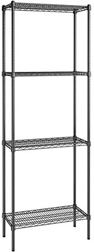 14" x 30" NSF Black Epoxy 4-Shelf Kit with 86" Posts, Heavy Duty Storage Shelving, Wire Shelving Kit, NSF Commercial Storage Rack Unit