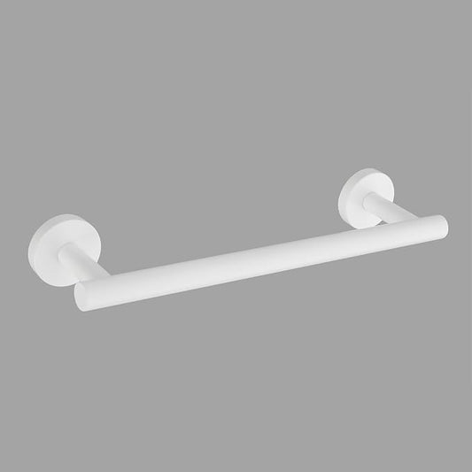 GERZWY 12-Inch Bathroom Towel Bar SUS 304 Stainless Steel Bath Towel Bar Modern Round Style Wall Mount, White