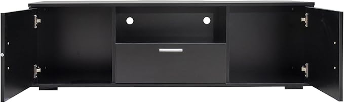HOUAGI TV Stand for TVs up to 55 inch, LED Entertainment Center with Storage Television Console, Ideal for Living Room and Bedroom Furniture(Black)-NeatNest