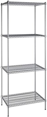 24" x 36" NSF Chrome 4-Shelf Kit with 96" Posts, Heavy Duty Storage Shelving, Wire Shelving Kit, NSF Commercial Storage Rack Unit