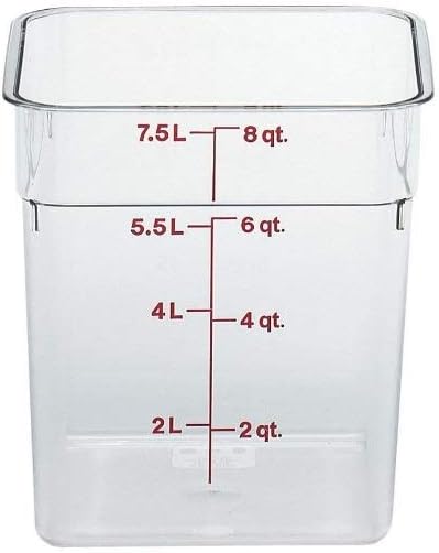 Cambro - 8SFSCW135 Camwear Polycarbonate Square Food Storage Container, 8 Quart (This does not come with a lid)-NeatNest