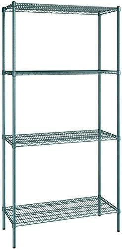 18" x 42" NSF Green Epoxy 4-Shelf Kit with 86" Posts, Heavy Duty Storage Shelving, Wire Shelving Kit, NSF Commercial Storage Rack Unit
