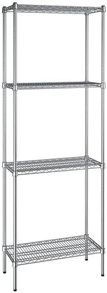 14" x 30" NSF Chrome 4-Shelf Kit with 86" Posts, Heavy Duty Storage Shelving, Wire Shelving Kit, NSF Commercial Storage Rack Unit