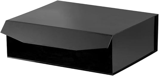 1 Pcs Black Extra Large Gift Box with Lid, 16.5 x 13 x 5.3 Inches, Hard Magnetic Giant Gift Boxes for Presents Clothes Robe Wedding Dress Sweater,Reusable Foldable Bridesmaid Proposal Box-NeatNest