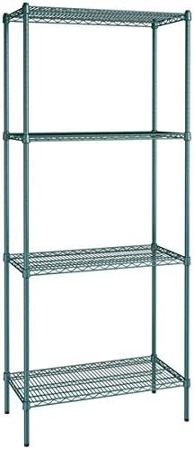 18" x 36" NSF Green Epoxy 4-Shelf Kit with 86" Posts, Heavy Duty Storage Shelving, Wire Shelving Kit, NSF Commercial Storage Rack Unit