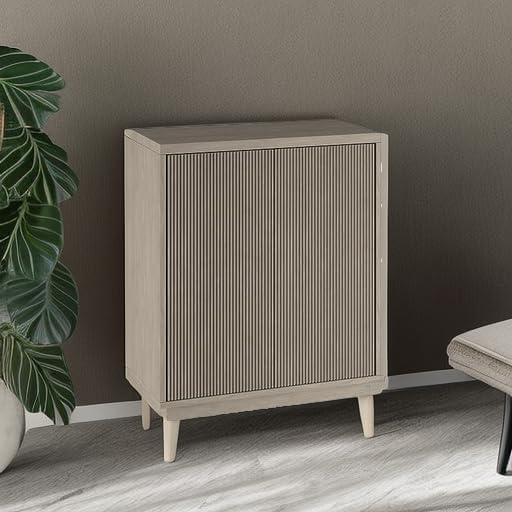 Henn&Hart 28" Wide Rectangular Accent Cabinet in Gray, for Home, Living Room, Bedroom, Entertainment Room, Office