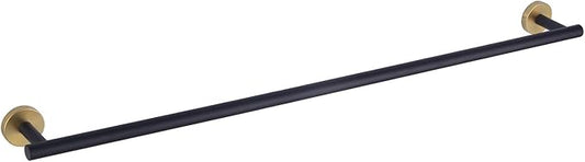 GERZWY Stainless Steel 33 Inch Towel Bar Black Towel Rack Wall Mounted Towel Rail Towel Rod for Bathroom (Black & Gold) AG1101C85-BD
