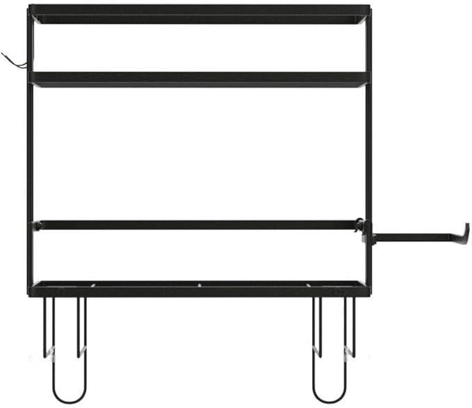 Godboat Bathroom Organizers, 2-Tier Over Toilet Storage, Floating Shelves with 2 Hooks & Paper Holder, Wall Mounted Shelf Furniture, Cool Accessories & Decor, Gifts for Women, Mothers Day (Black)-NeatNest