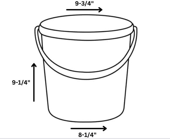 House Naturals 2 Gallon Blue Food Grade - BPA Free - Made in USA Bucket Pail with White Screw On Lid