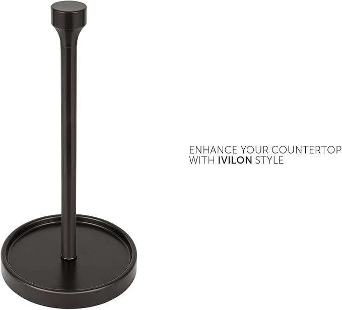 Ivilon Countertop Paper Towel Holder - Modern Bell End Minimalist Design - Color Oil Rubbed Bronze-NeatNest