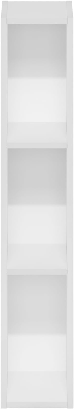 Furinno Fulda 3-Tier Space Saving Storage Shelf Bookcase, 6-Inch Width, White-NeatNest