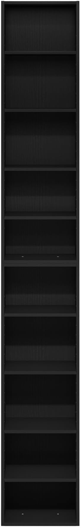 Furinno Pasir 10-Tier Open Shelf Bookcase, Blackwood-NeatNest