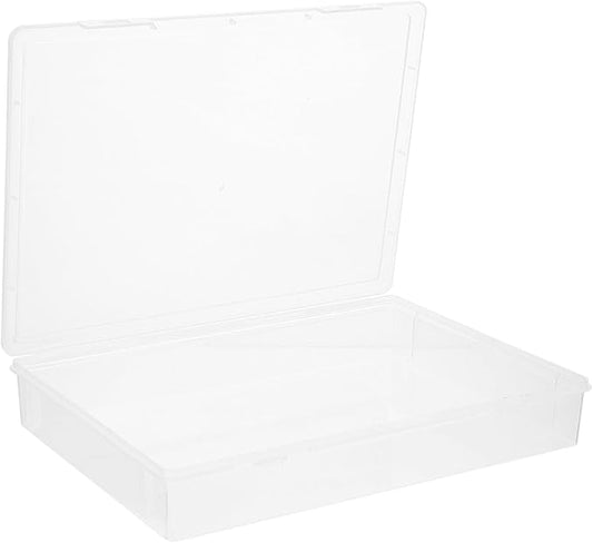 Transparent a4 Document Storage Box: Office Desktop File Organizer with, Plastic Paper Holder for Magazines, Photos, Stationery, and More