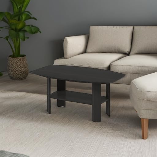 Furinno Simple Design Coffee Table, Espresso-NeatNest