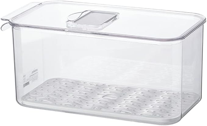 SANNO Vegetable Fruit Containers Fridge Containers,Freezer Produce Saver Refrigerator Organizer Bins with Vented Lids And Drain Tray For Pantry Fridge Freezer Cabinet Kitchen Organization